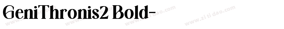 GeniThronis2 Bold字体转换